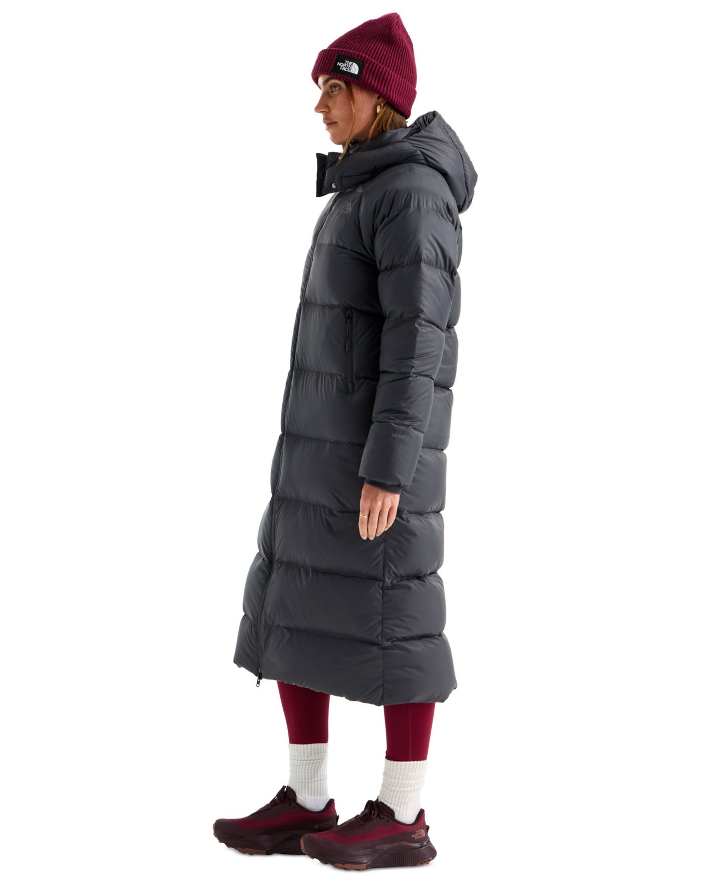 Женская куртка The North Face Hydrenalite City Long Down Parka, цвет: Антрацитовый серый — фото 2