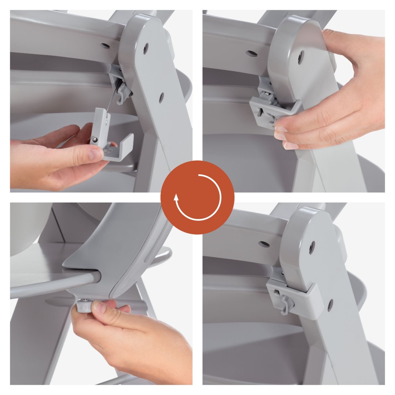 Alpha and Grow Along Adjustable Wooden Baby High Chair Seat