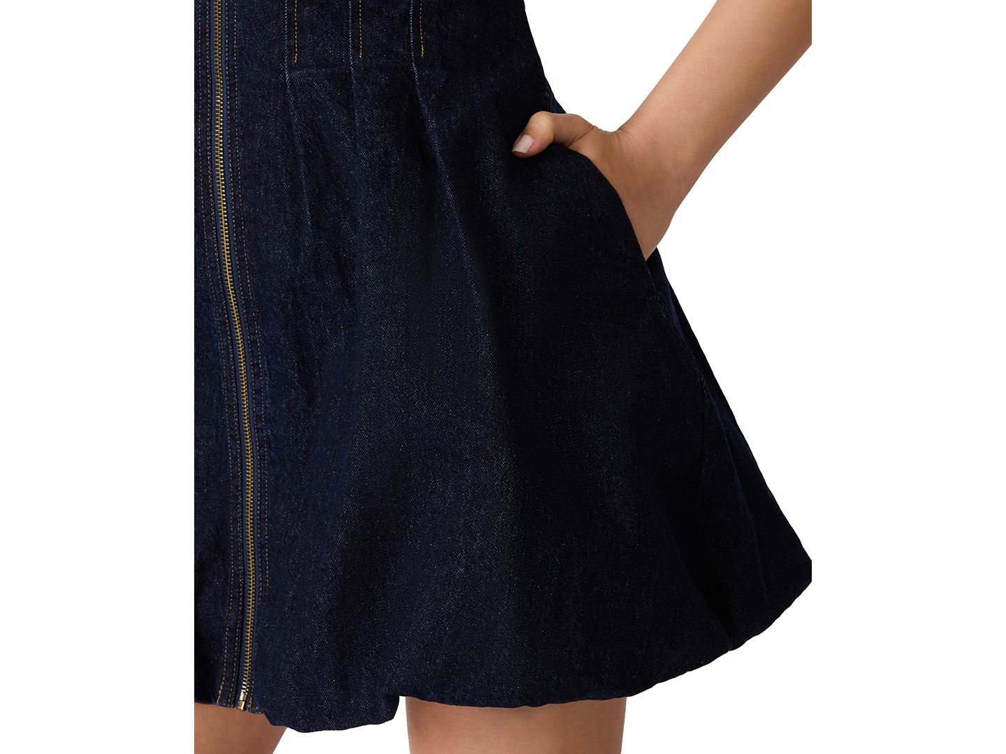 Женское платье Steve Madden Dyanne Collared Bubble Fit & Flare, цвет: Синий — фото 5