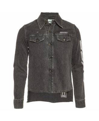Women's Graphic-Print High-Low Hem Denim Jacket