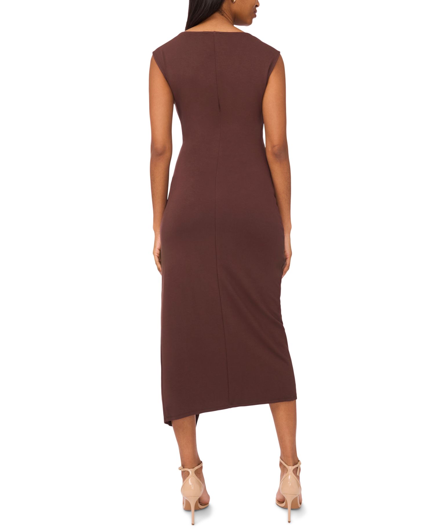 Petite Sleeveless Wrap Midi Dress