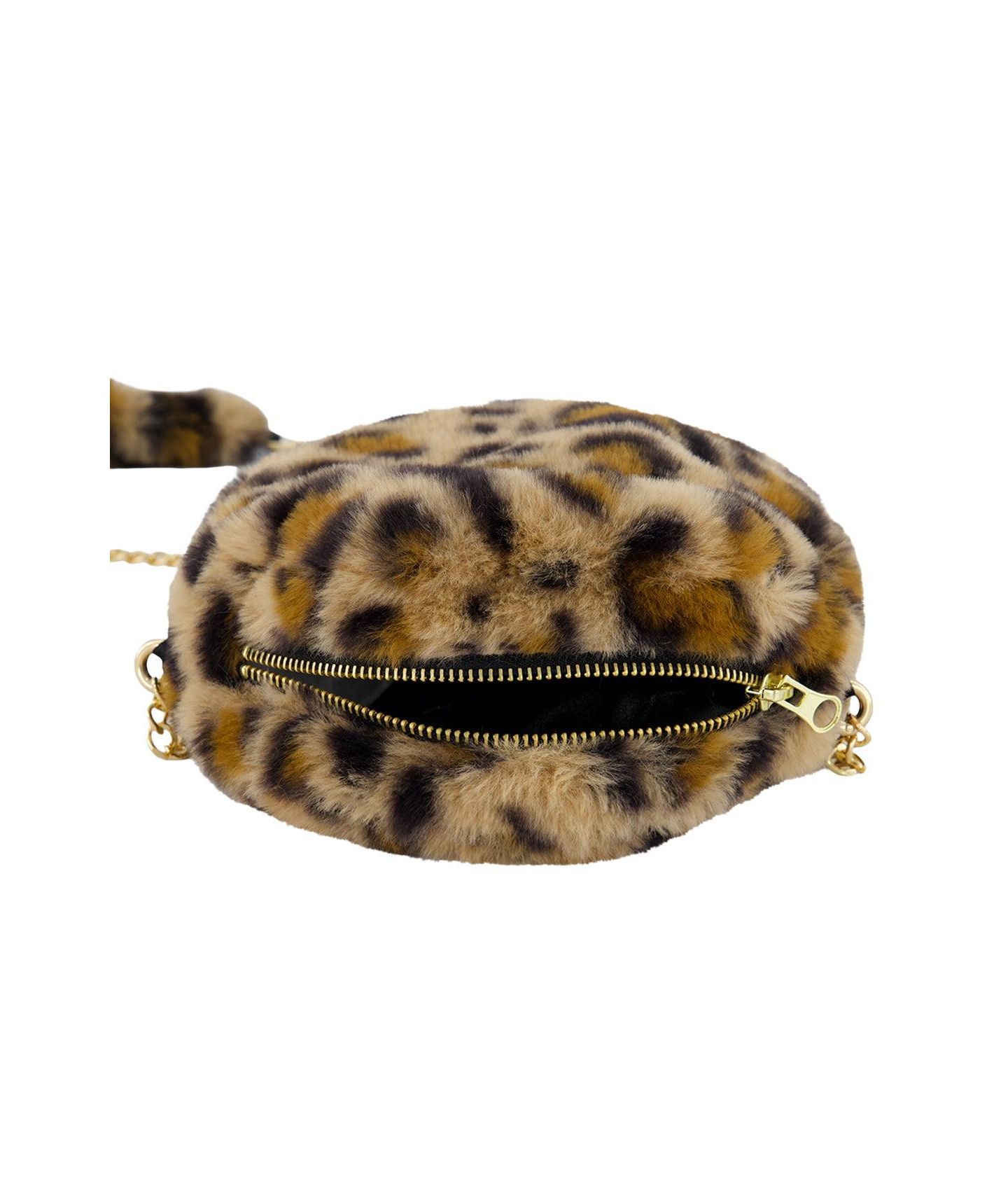 Сумка Deux par Deux Faux Fur Shoulder Leopard Print для девочек, цвет: Коричневый / Леопардовый — фото 5