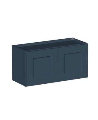 30"x15" Double Door Short Wall Cabinet, Ready to Assemble Kitchen Cabinet with Solid Wood Frame, Soft-Close Slides and Hinge