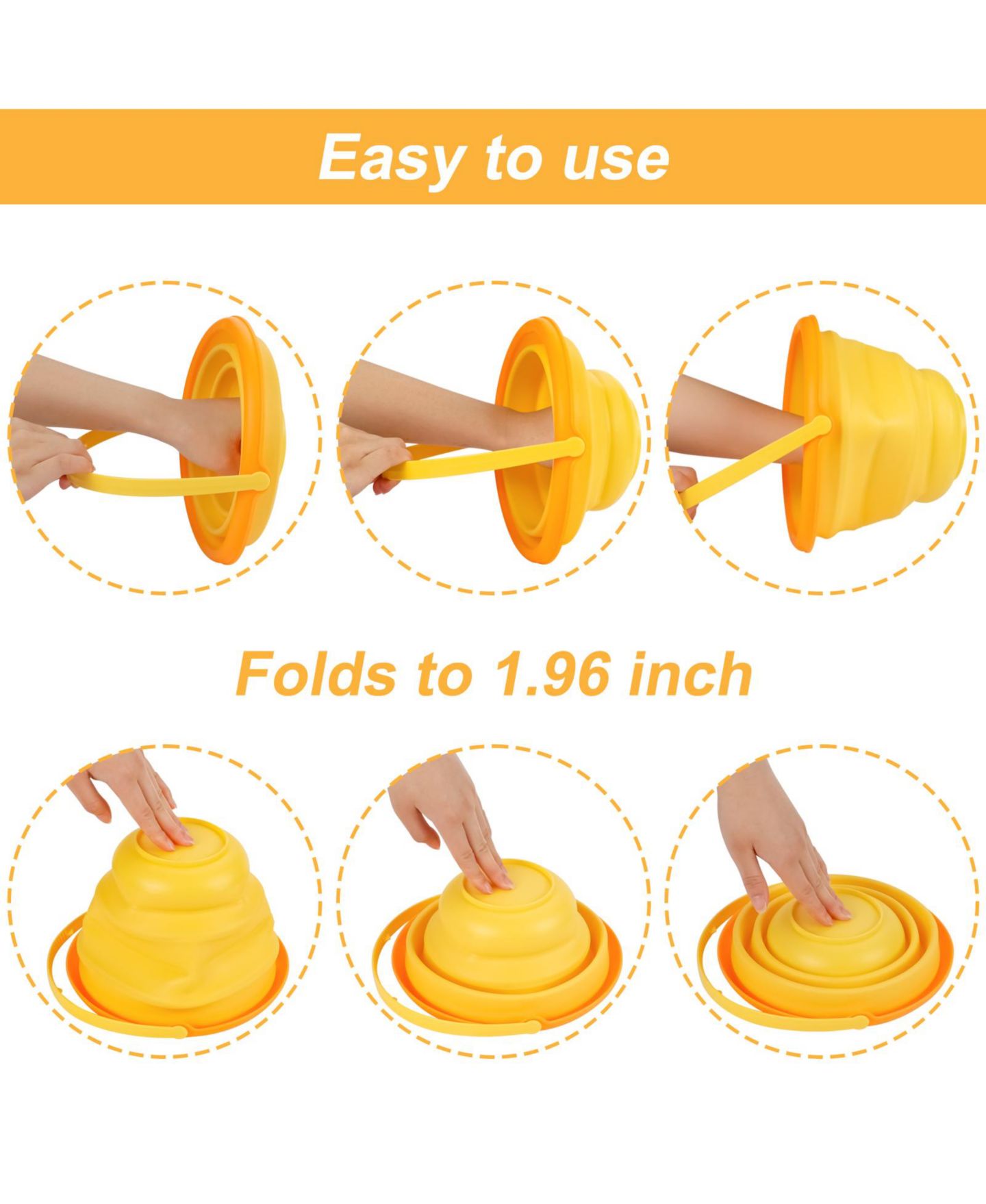 Детские игрушки homfan Silicone Collapsible Bucket, Shovels and Molds Set, 2.5-Liter Capacity, Ages 3-7 — фото 6