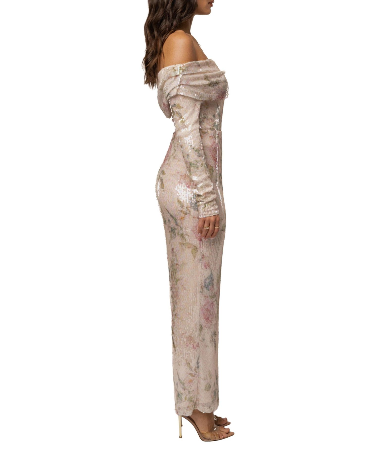 Women's Villa Nights Off-the-Shoulder Long-Sleeve Floral Bodysuit