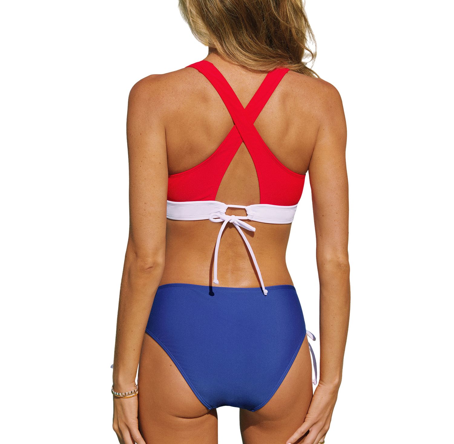 Women's Wide Strap Tie Side Bikini Set