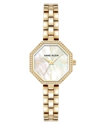 Women's Quartz Unique Octagonal Gold-Tone Metal Alloy Watch 26mmx32mm