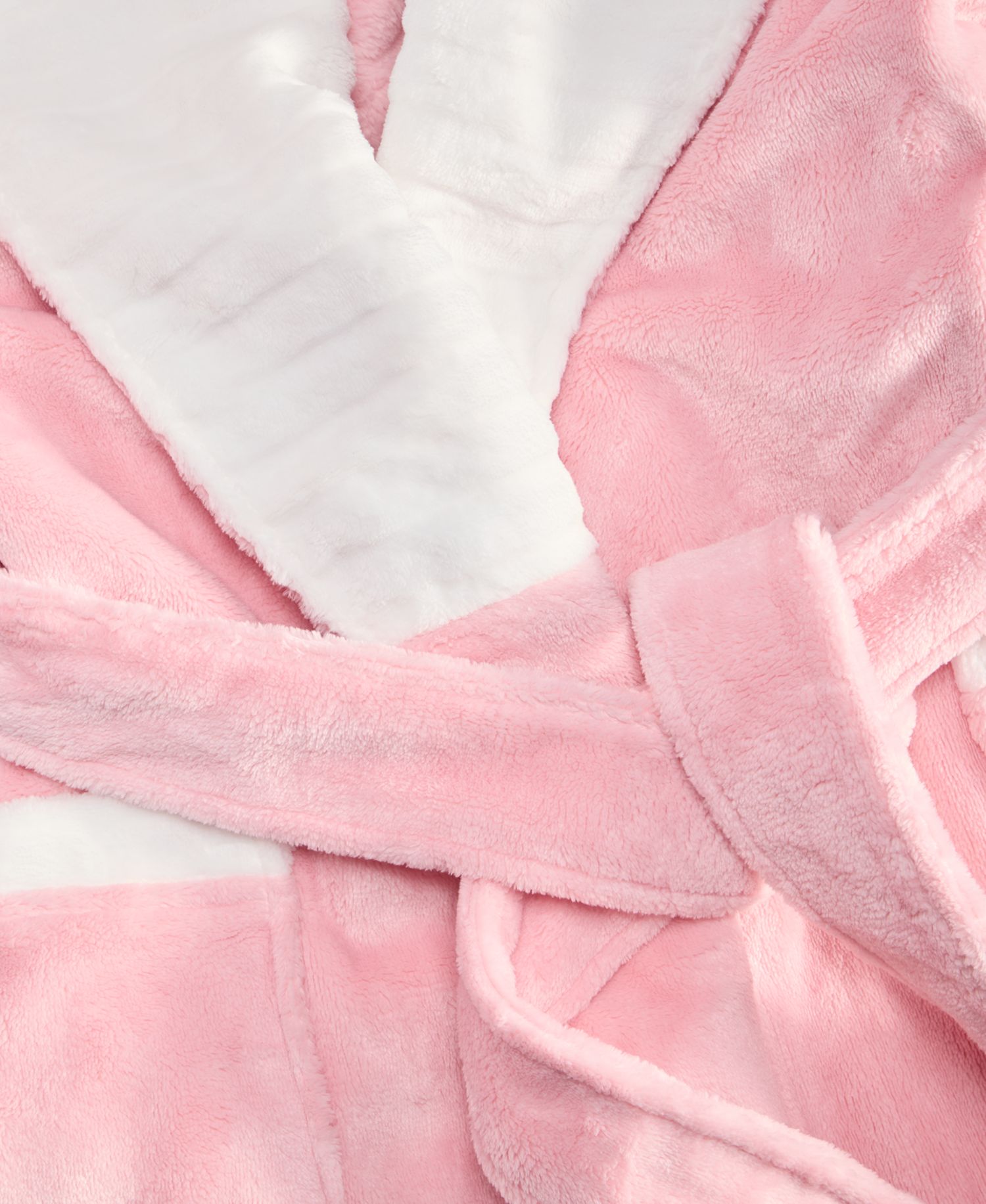 Women's Long Plush Fleece-Trim Robe