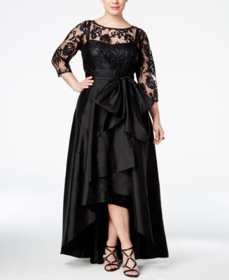 macys high low gown