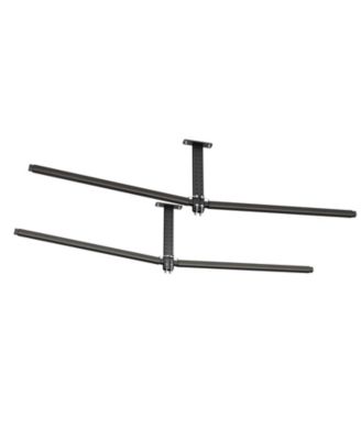 Kayak Ceiling Storage Rack for 2 Kayaks, Overhead Steel Garage Hanger with Foam Arms, 250 lb Capacity