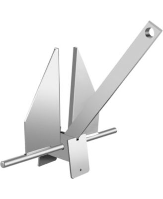 Fluke Style Boat Anchor Kit, 13 lb Galvanized Steel Anchor with Chain, Rope and Shackles for 20-32 feet Boats