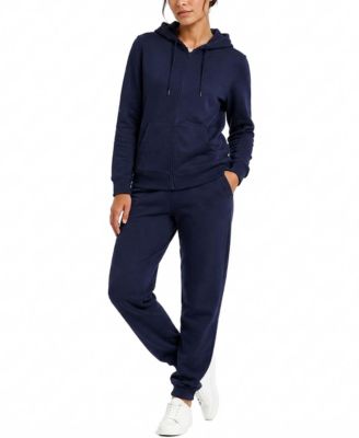 Women's Loose-Fit French Terry Hoodie and Jogger Set