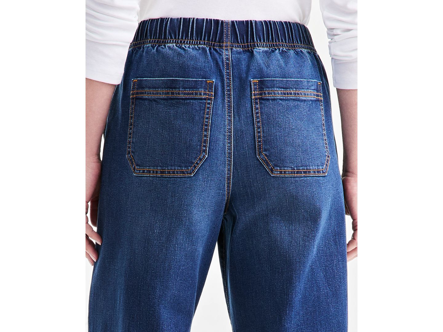 Женские джинсы Style & Co High-Rise Wide-Leg Pull-On Denim Jeans, цвет: Варёный — фото 5