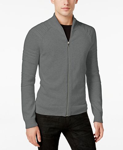 INC International Concepts Men's In the Dark Full-Zip Sweater, Only at Macy's