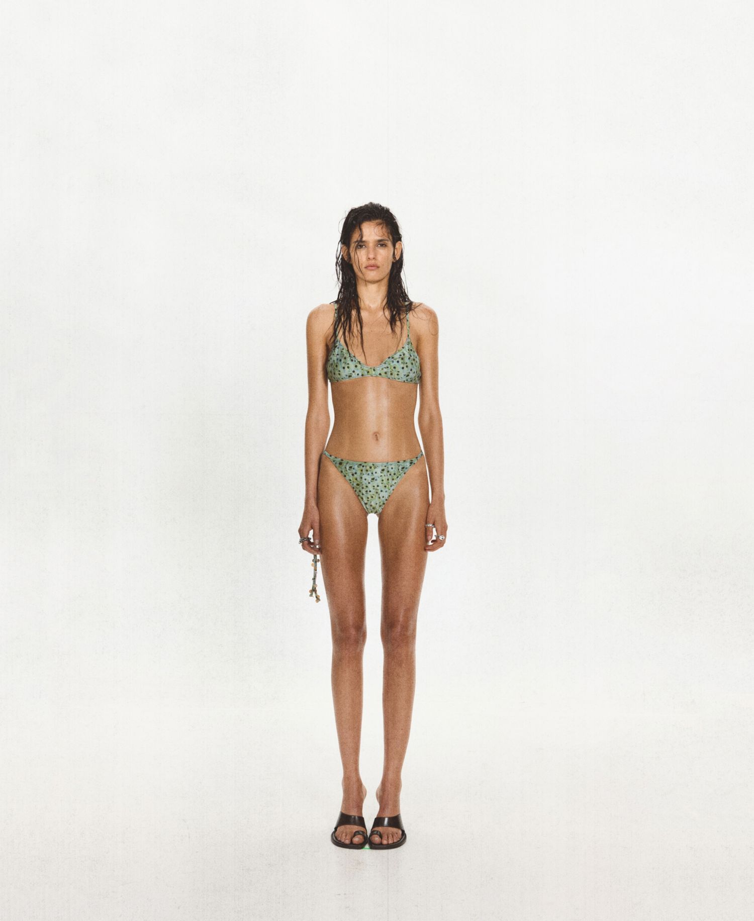 Women's Printed Triangle Bikini Top