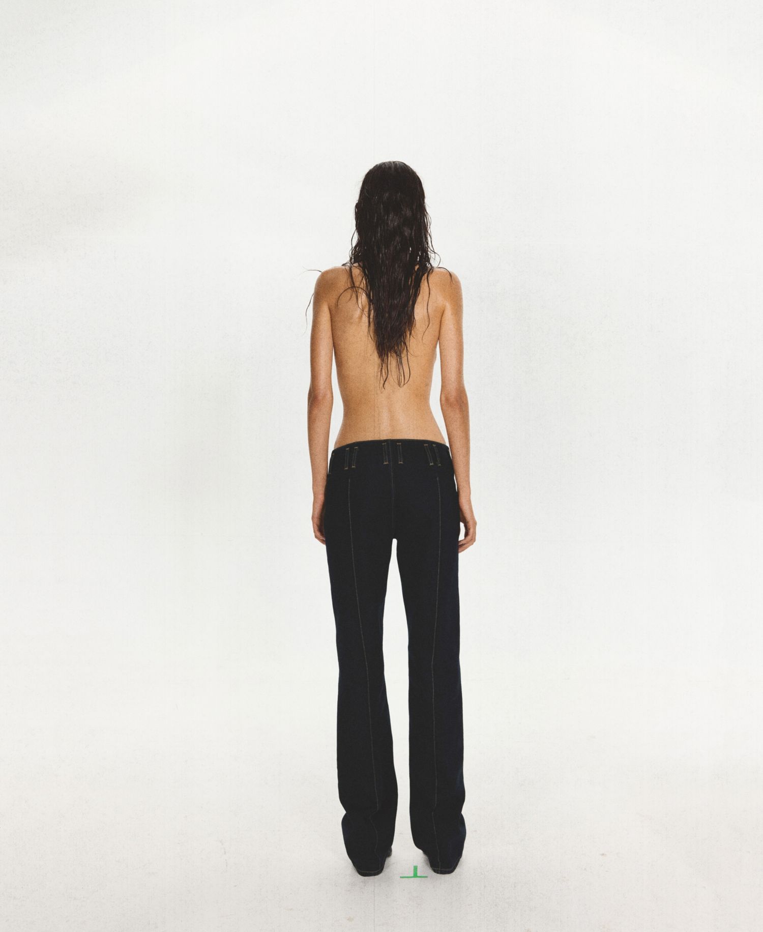 Women's Low-Rise Straight-Leg Contrasting Stitching Jeans
