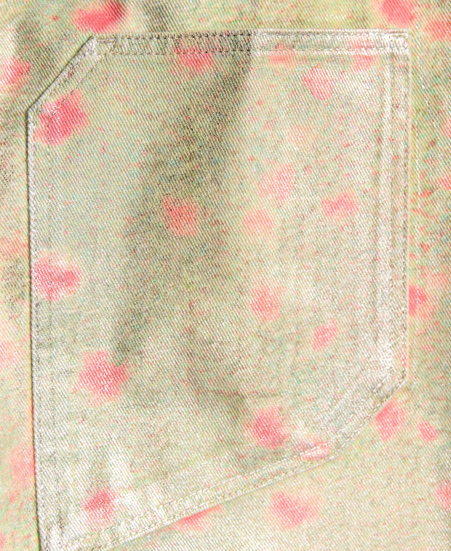Women's Foil-Printed Straight Mid-Rise Jeans