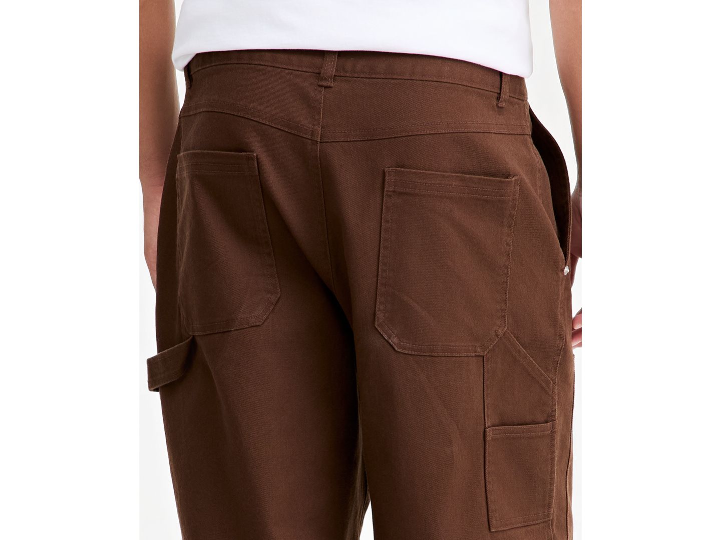 Мужские брюки Mode of One Baggy Tapered Work Pants, цвет: Шоколадный — фото 3