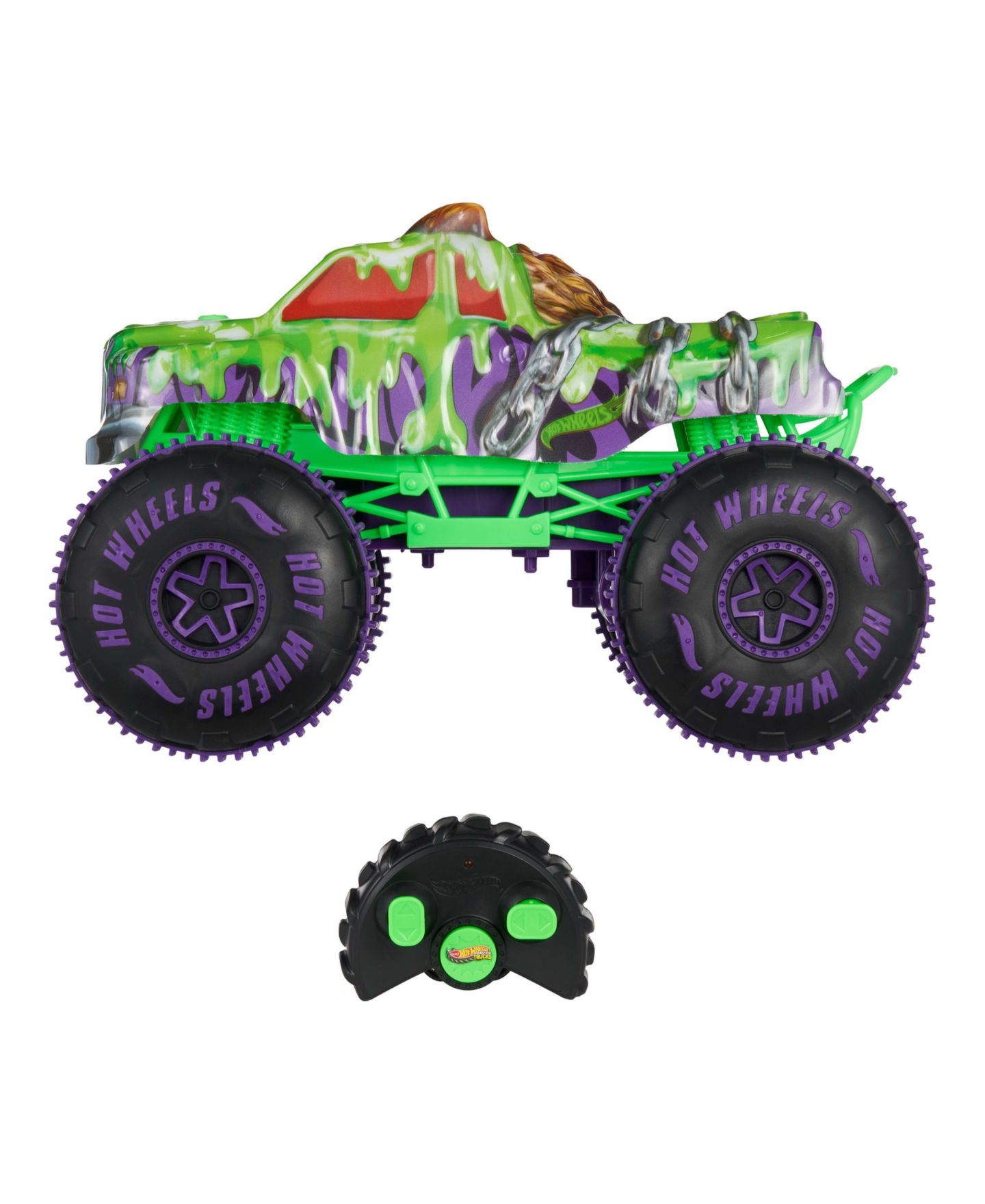 Детская игрушка Hot Wheels 1:15 Scale Mutant Chaos Wreckin' Wolf Stunt Monster Truck — фото 4