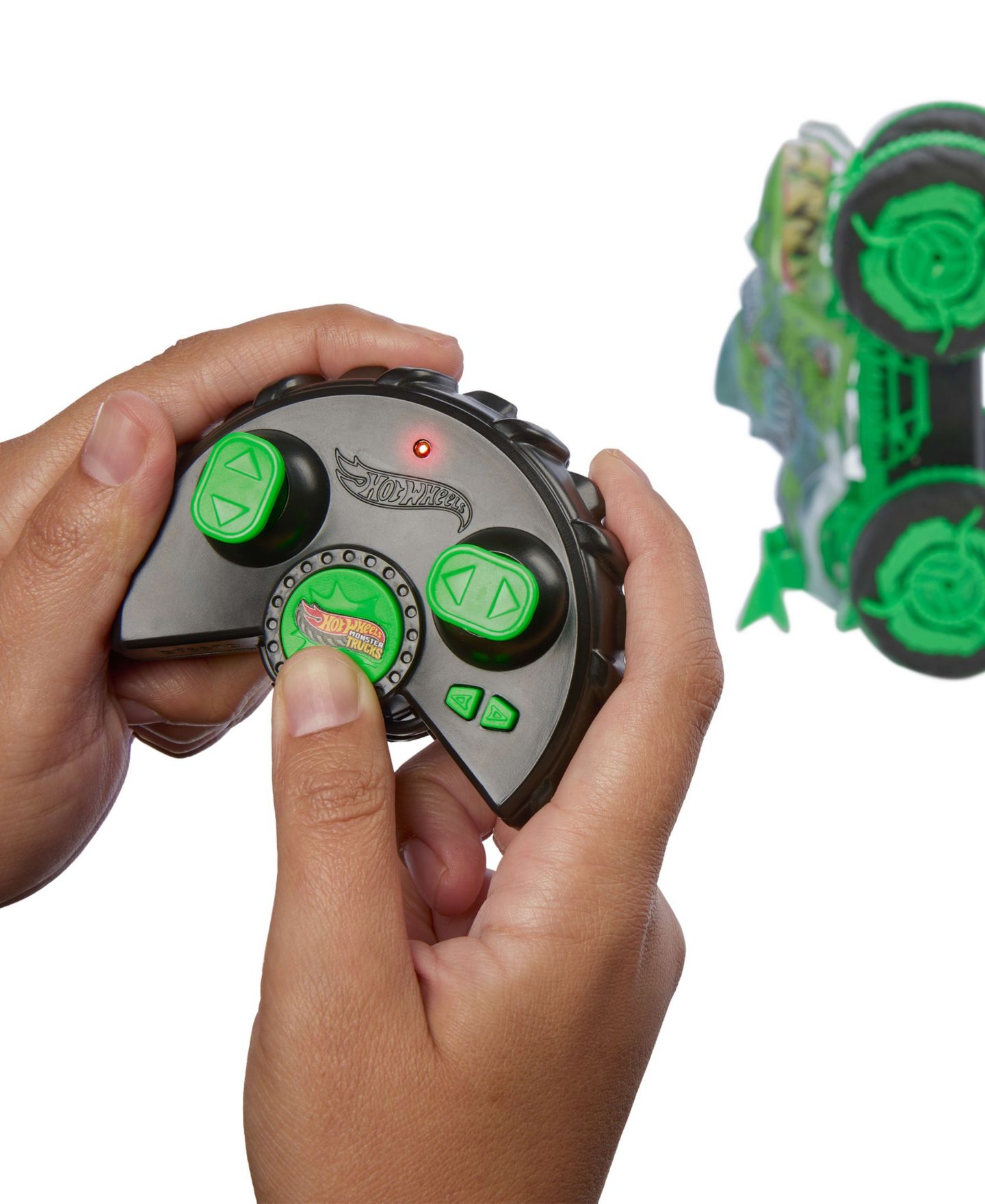 Детская игрушка Hot Wheels 1:15 Scale Monster Trucks Great Bite All-Terrain Amphibious Remote Control Car — фото 3