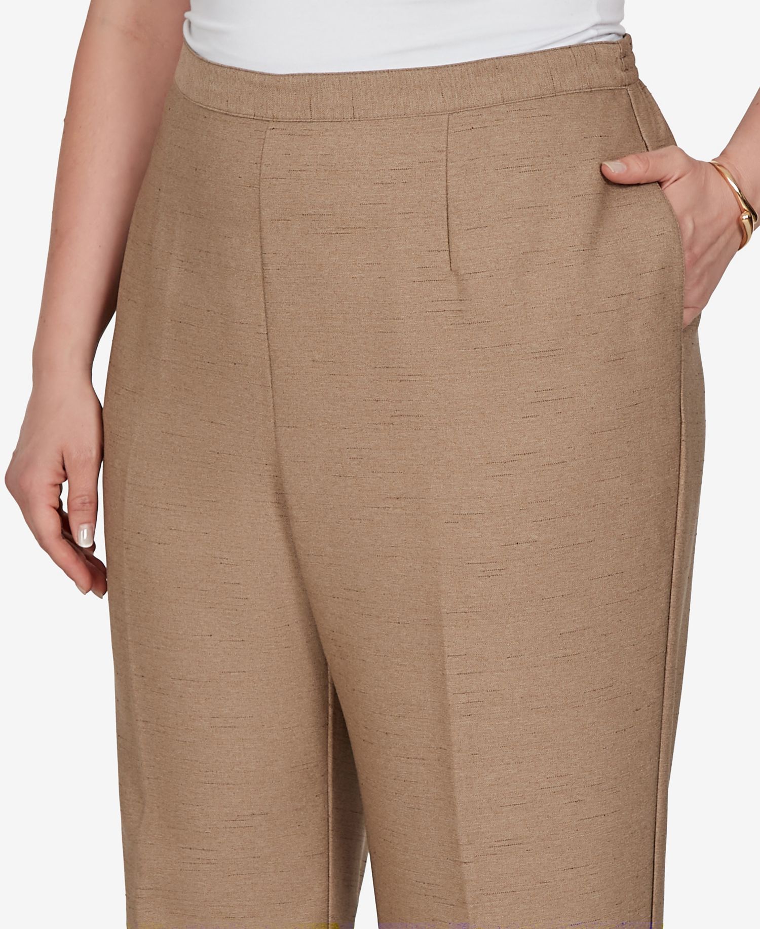Plus Size Union Square Elastic Waist Pull-On Pants