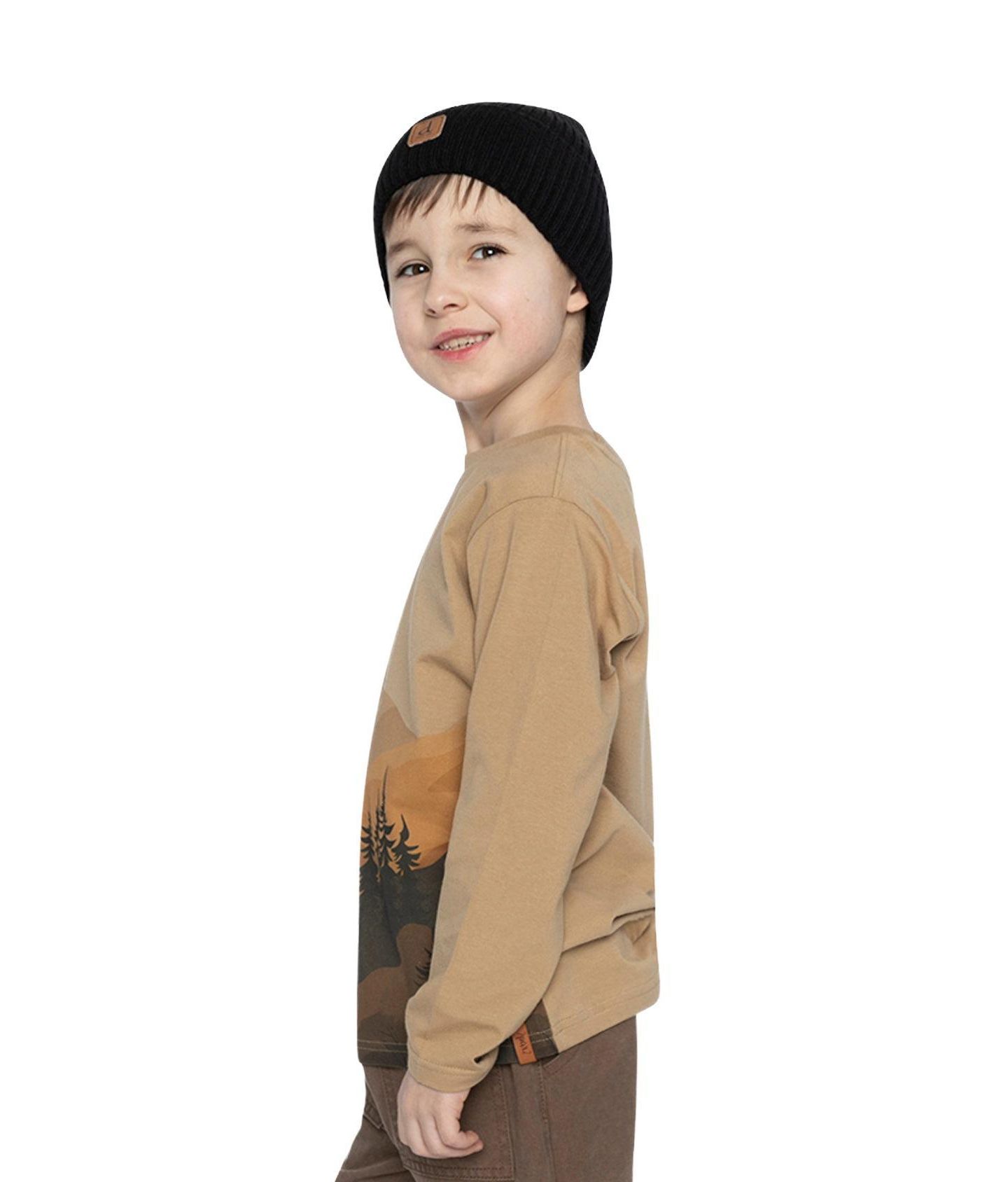 Футболка Deux par Deux Long Sleeve Organic Cotton для мальчиков-малышей, цвет: Бежевый — фото 5