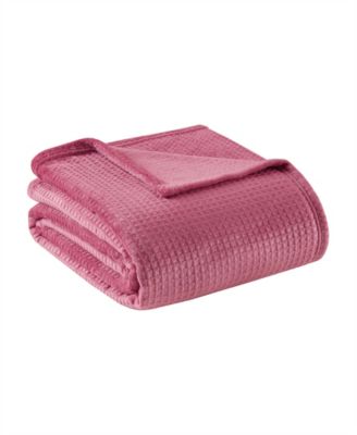 Cozy Waffle Plush Blanket, Full/Queen