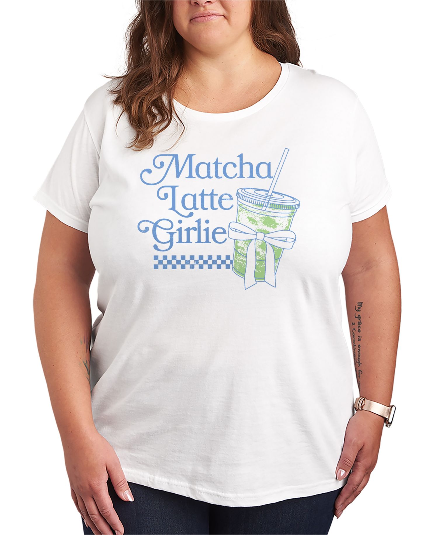 Women's Matcha Latte Graphic Short-Sleeve T-Shirt