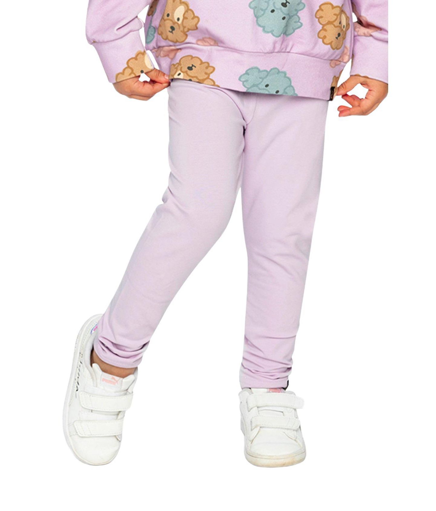 Леггинсы Deux par Deux Cotton Leggings Lavender для девочек, цвет: Лавандовый — фото 2