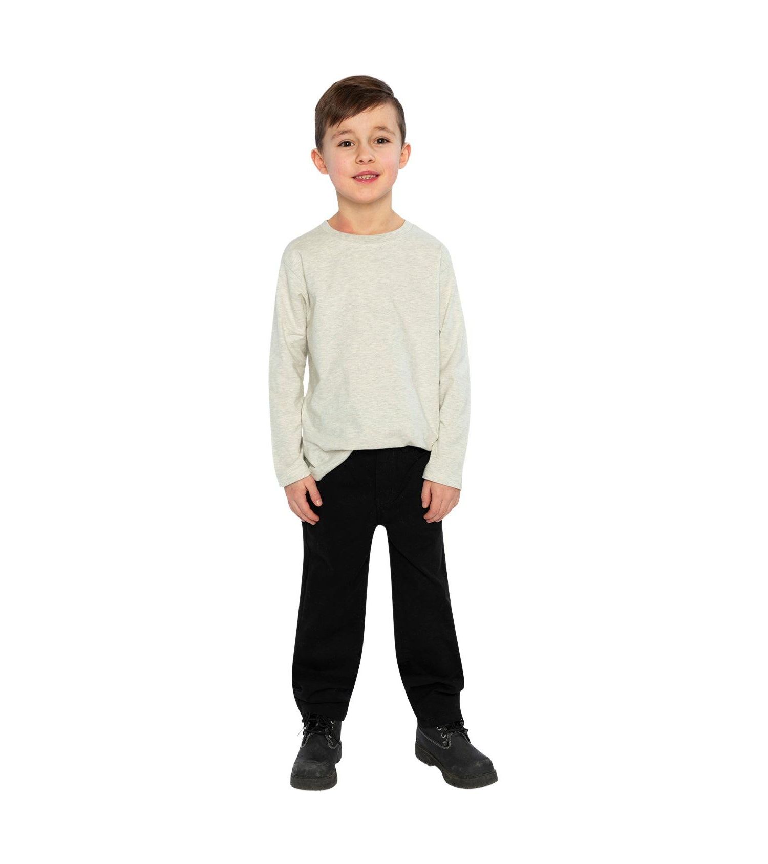 Big Boys (6-12) Cotton Long Sleeve T-Shirt Heather