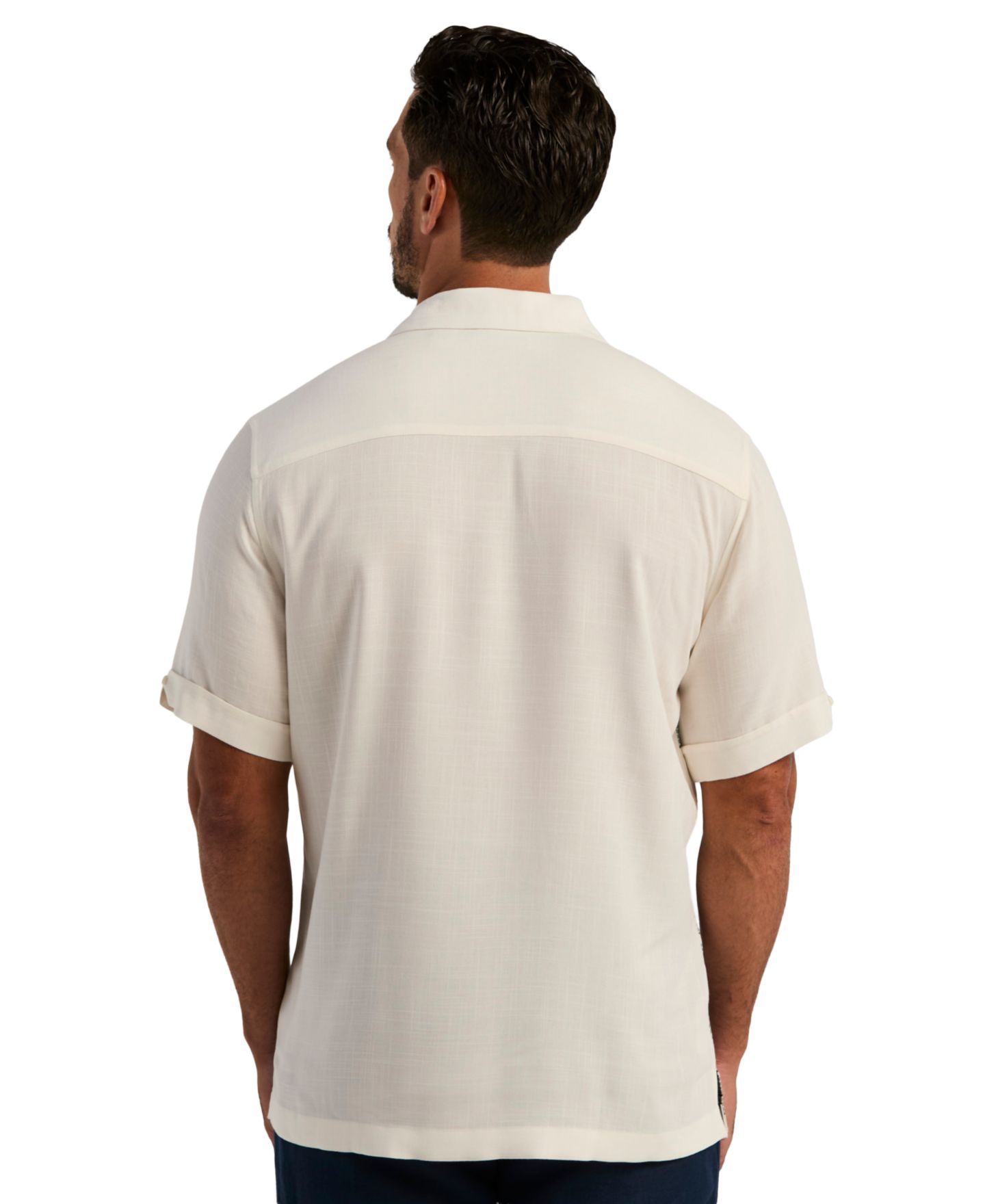 Мужская рубашка Cubavera Scenic Print Guayabera, цвет: Egret — фото 5