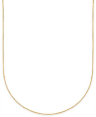 Diamond-Cut Box Chain 16" Necklace in 10k Yellow Gold