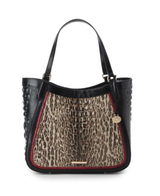 Aliza Ocelot Calgary Large Leather Tote Handbag
