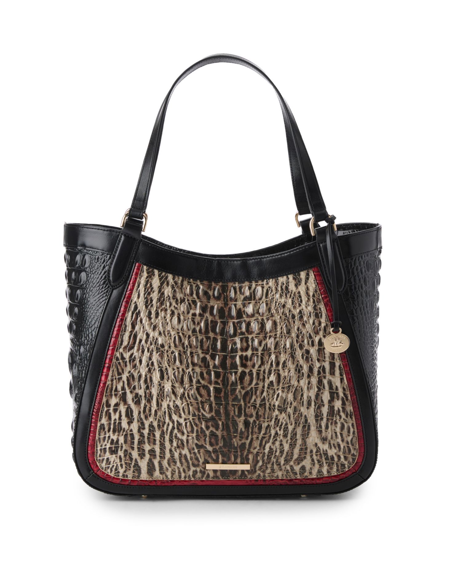 Aliza Ocelot Calgary Large Leather Tote Handbag