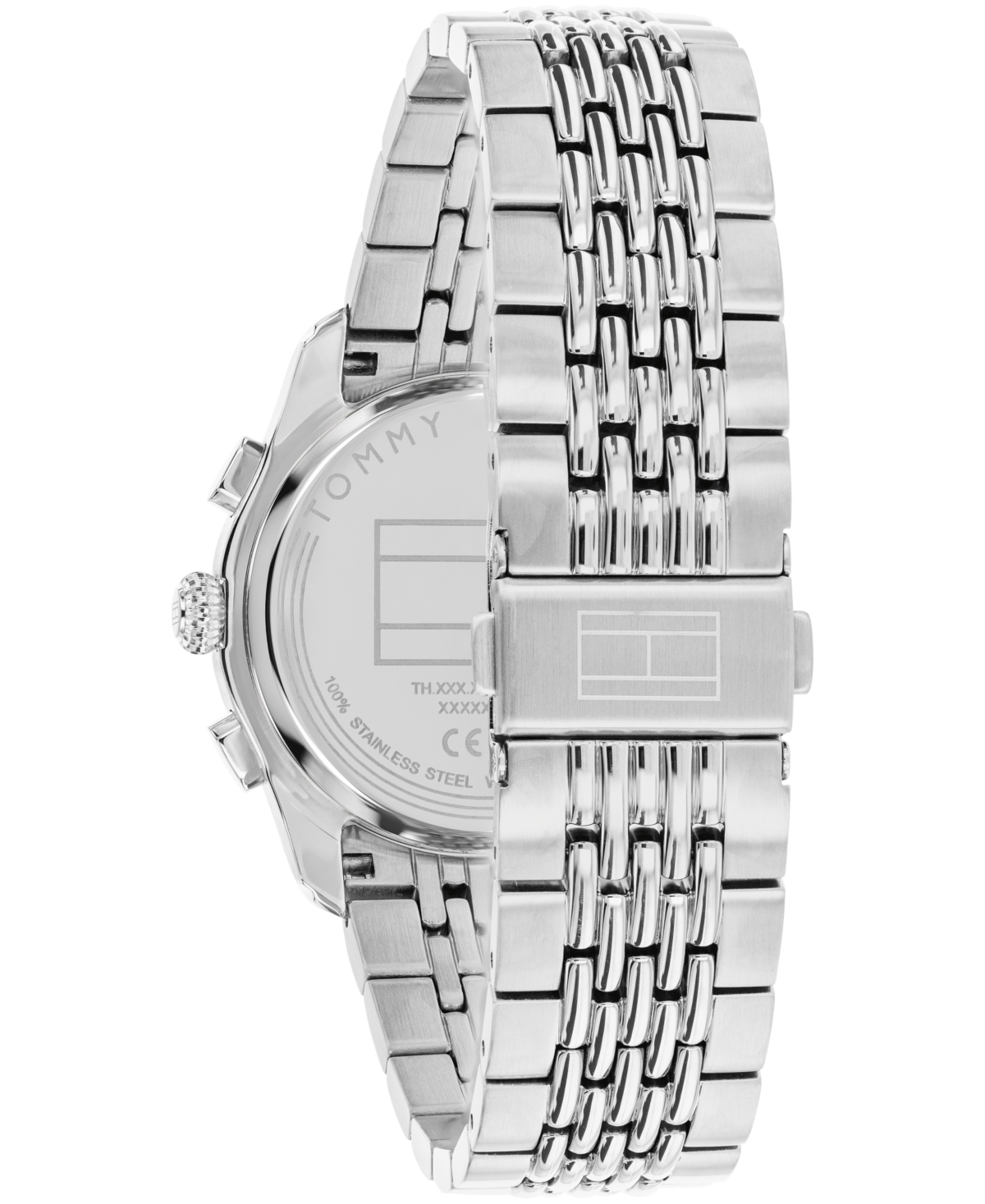 Tommy Hilfiger Men's Multi-Function Silver-Tone Stainless Steel Bracelet Watch 38mm