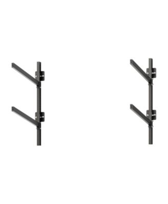 2-Kayak Wall-Mounted Storage Rack, Adjustable Heavy-Duty Steel Stand, 200 lb Capacity