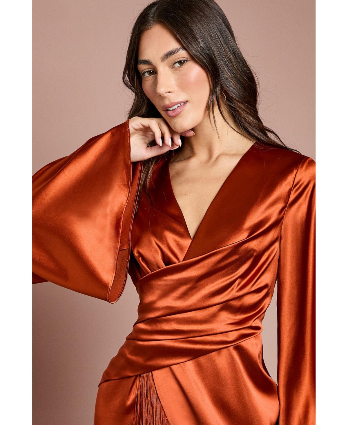 Coast Women's Satin Midi Wrap Dress