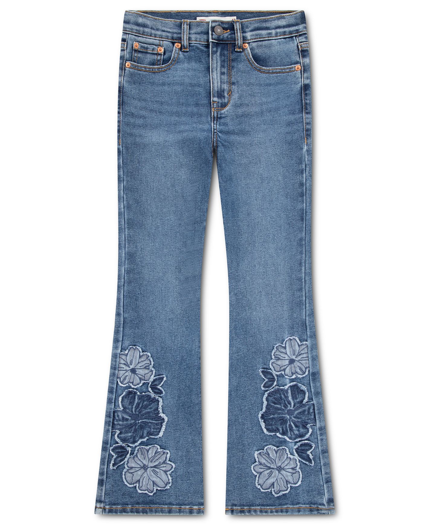 Джинсы Levi's 726™ Frayed Flowers Flare Jeans для девочек, цвет: Tide Me Over — фото 5