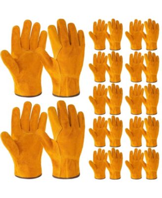 Leather Work Gloves Flexible Grip Thorn Proof Cut Resistant
