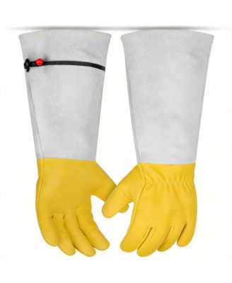 Goatskin Leather Garden Gauntlet Gloves Thorn Proof