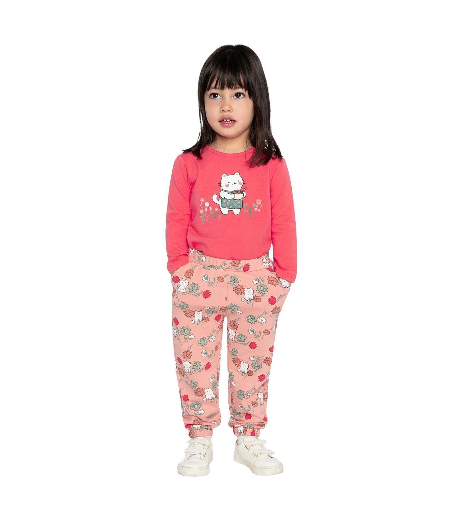 Little and Big Girl 6-8 Cotton Long Sleeve T-Shirt