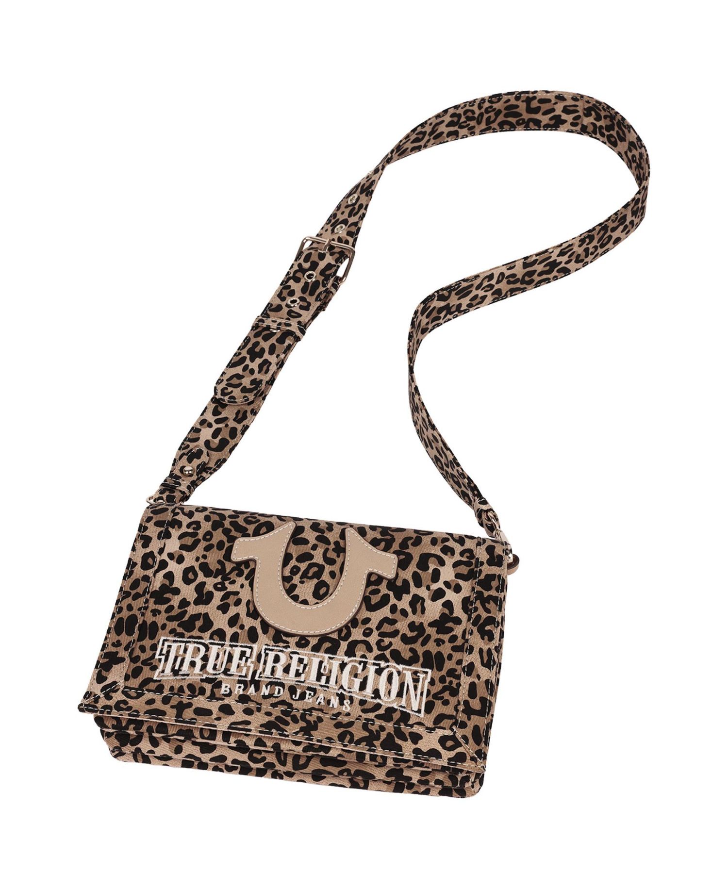 Women's Bling Logo Leopard Messenger Bag