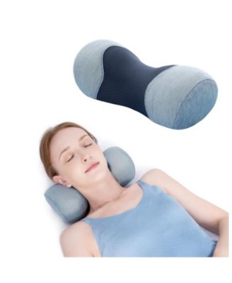 Small Neck Roll Support Memory Foam Tension Relief Breathable Travel Pillow