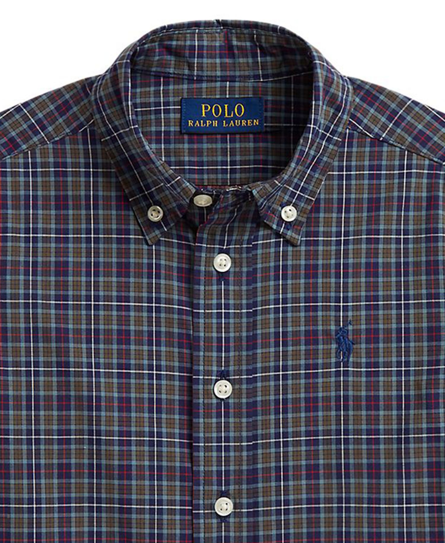 Boys' 2T-7 Plaid Cotton Poplin Shirt