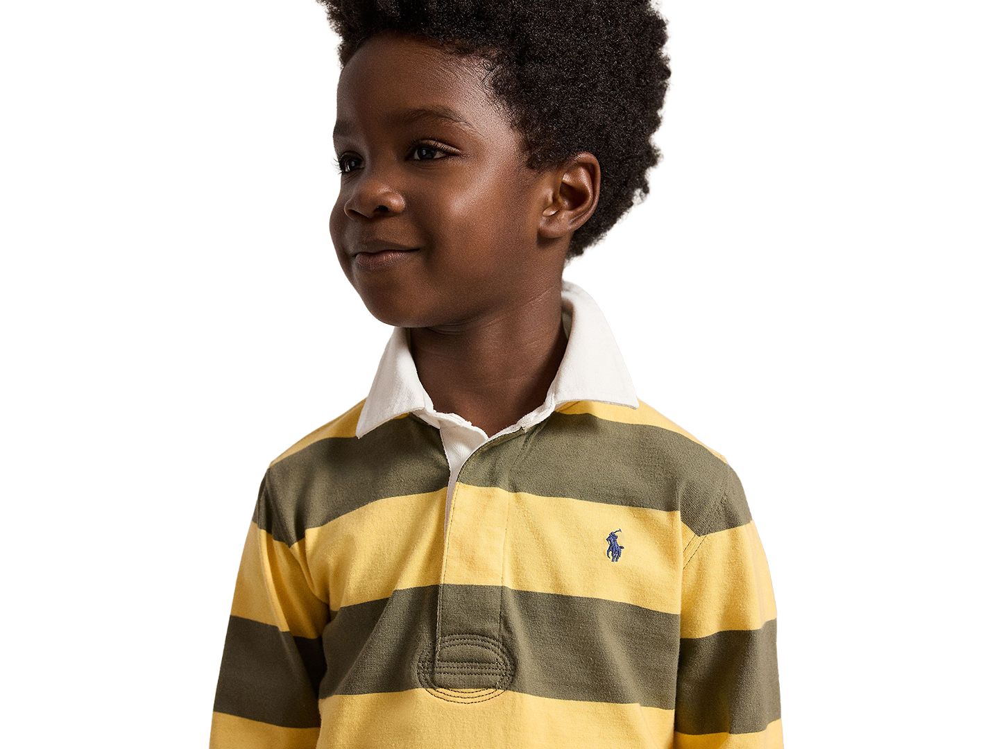 Рубашка Polo Ralph Lauren Iconic Long-Sleeve Rugby Shirt для мальчиков, цвет: Пляжный жёлтый / Оливковый — фото 2