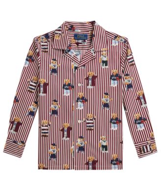 Boys' 2T-7 Polo Bear Striped Shirt