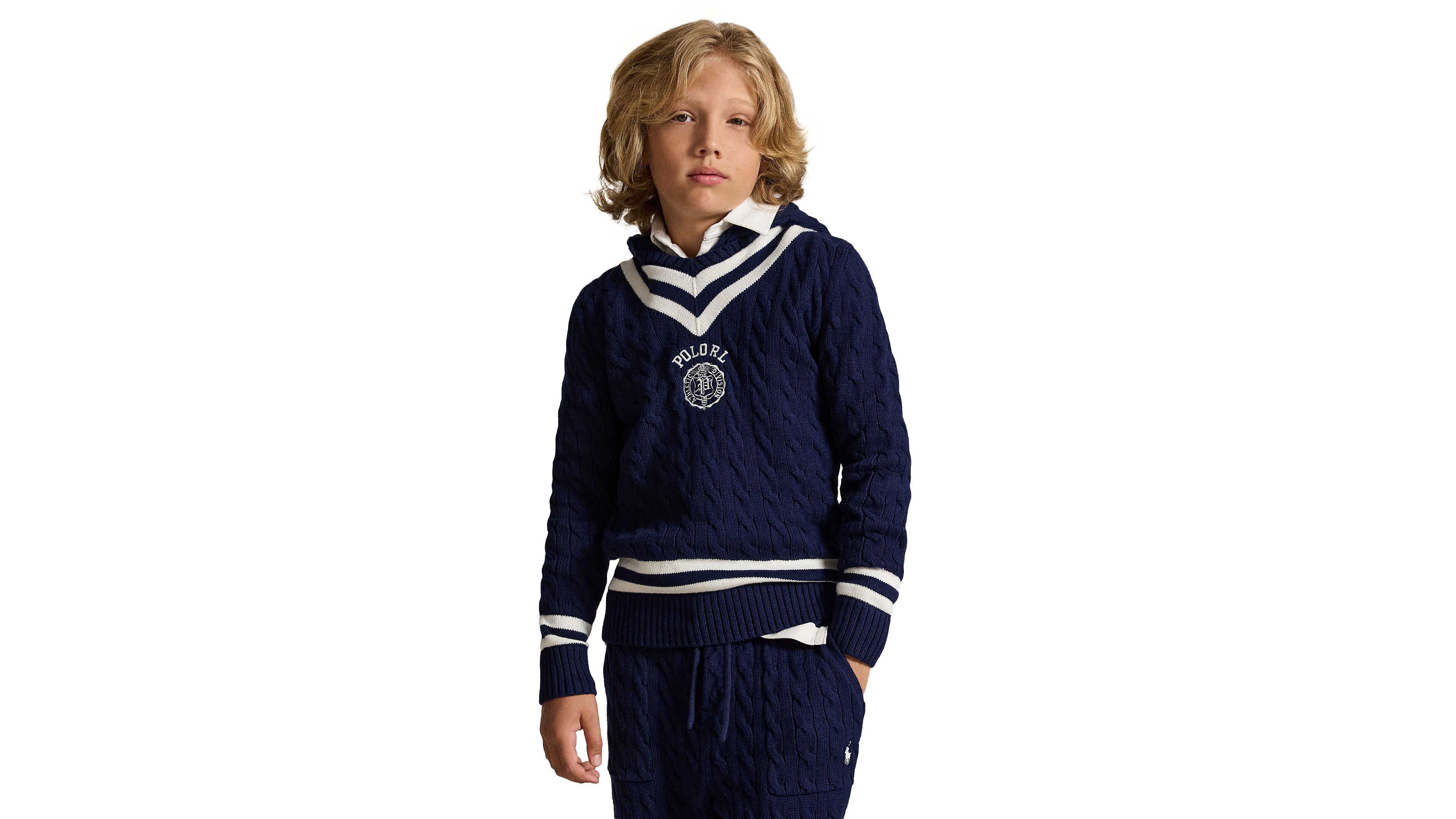 Polo Ralph Lauren Boys' 8-20 Hooded Cricket Sweater