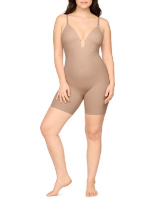 Women's Suit Your Fancy Plunge Low-Back Tummy-Control Bodysuit
