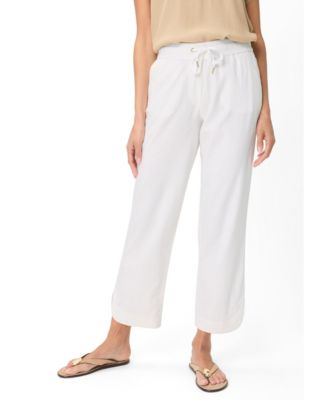 Women's Linen-Cotton Drawstring Cropped Pant