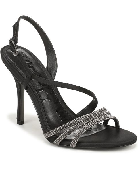 Женские сандалии Sam Edelman Charli Glam Strappy, цвет: Чёрный атласный